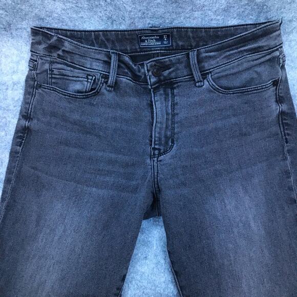 Cool Faded Black Abercrombie and Fitch Jeans, Size 27/4 - Picture 2 of 5